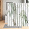 Duschvorhang 120x200 Bambus, Wasserdicht Anti Schimmel Duschvorhänge 3D Pflanze, Shower Curtains Waschbar mit 8 Ringe, Duschrollo für Badewanne, Dusche Badezimmer