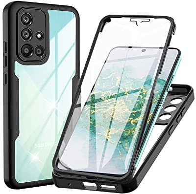 WeiCase Hülle für Samsung Galaxy A71 4G (Nicht für A71 5G), Transparent 360 Grad Rundumschutz Schutzhülle mit Integriertem Displayschutz Stoßfest Ultradünn Silikon Handyhülle für Samsung A71, Schwarz