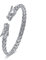 Wikinger Drache Armreif Armband - Edelstahl Elastische Kabel Geflochten Gegenüber Drachenkopf offene Manschette Nordische Wikinger Amulett Talisman Schmuck Geschenke für Papa Vater Freund, Silber