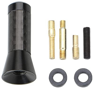 MOCNT Antenne de Voiture Universelle 3,5cm Antenne Tige Antenne de Toit Voiture Antenne Radio Signal AM/FM Réception Amplificateur Imperméable Autoradio Noir