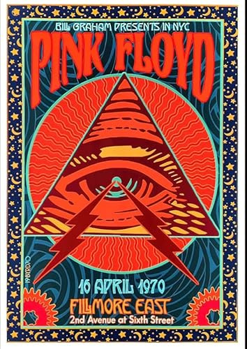Pink Floyd 2 Retro Vintage Rock Konzert Gig Poster Wandkunst A4