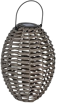 EGLO Solar-Laterne für außen Z_Solar, Outdoor Solarlampe | Tischlampe Garten Balkon, Außenlampe aus Metall und Kunststoff in Grau, Solar Lampe warmweiß, IP44, 31 cm