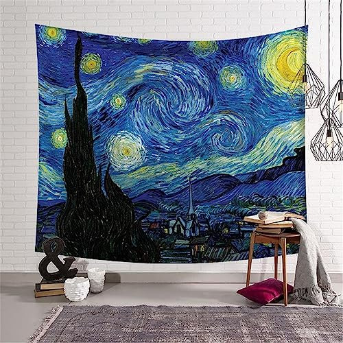 Van Gogh Malerei Kunst Wandteppich Schlafzimmer Dekostoff Wandteppich 150x130cm