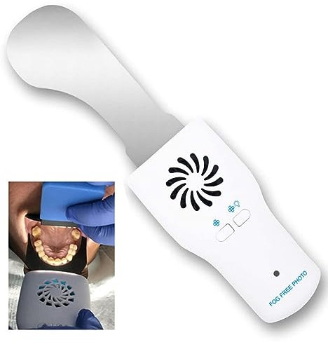 Dental Fog Free Intraoral Photography Mirror, Oral Photography Reflector Glass Orthodontic Defog Mirrors, LED Intra Oral Photo System