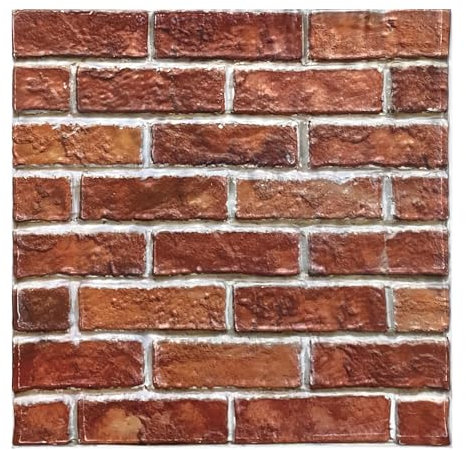 I K H E MALARKA 50 Stück - 4,5m², 3D Tapeten Paneele EPE - Schaum PVC SELBSTKLEBEND Wandpaneele Steinoptik Wasserdicht Wandverkleidung Steintapete Aufkleber 30x30cm (Rot JM-WP510)