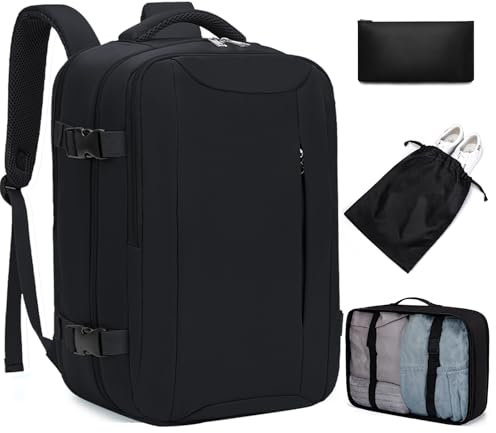 Xkdoai per Ryanair Zaino da Viaggio 40x20x25 con Organizer Valigie 3 Pezzi Set Bagaglio a Mano Zaino Uomo Borse da Cabina Aereo Approvato per il volo Rucksack Valigia Zaini