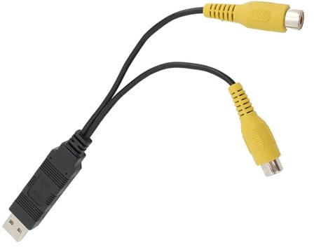 Adaptador de Salida de Vídeo USB a CVBS, Adaptador de Cable de Interfaz USB a RCA, para Radio de Coche Android, Salida AV a Reposacabezas y Pantalla de Techo, Convertidor de