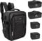 Relavel Makeup Backpack with 4 Pack Clear Makeup Bags, Professional Makeup Case Extra Large Train Case for Makeup Artists, Makeup Brush Storage Organiser, Makeup Artist Kit Set Bag, 1207-1