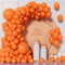 Visun Orange Luftballons, 130 Stück Orangefarben Ballon Girlanden Bogen Set, 5/9/10/12/18 Zoll Orange Ballon Für Frauen Und Mädchen Hochzeit Geburtstag Party Babyparty Halloween Jahrestag Valentinstag