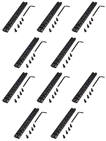 Evenden 10 Stücke 14cm Zielfernrohr Picatinny/Schiene Rail Scope Mount 13 Slots Schwarz