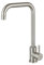 MILOT Kitchen Sink Taps Mixer, 360°Swivel Single Handle Low Arc, 35.5 cm Spout Height, Screw-Free Installation Stainless Steel Kitchen Mixer Taps 1 Hole, Brushed Nickel