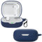 carinacoco Custodia in silicone per JBL Wave Flex con moschettone, morbida e flessibile, ultra sottile, antiurto, custodia per auricolari JBL Wave Flex, blu