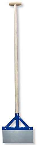 2er Set DEWEPRO Stoßscharre mit Holzstiel - Schaber - Farbschaber - extra stabil mit Streben und Federstahlblatt - Breite: 300mm - Gesamtlänge ca. 140cm
