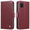 XINNI Cover per Samsung Galaxy Note 10 Lite Custodia, Semplice Cellulare Libro Antiurto Flip Pelle PU/TPU Magnetica Case, VinoRosso