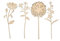 Panimel ® 4 Stück Blumen aus Holz- dekorative Holzblumen, Wiesenblumen - verschönern jedes Zuhause, Vintage Kunstblumen holzblumen2