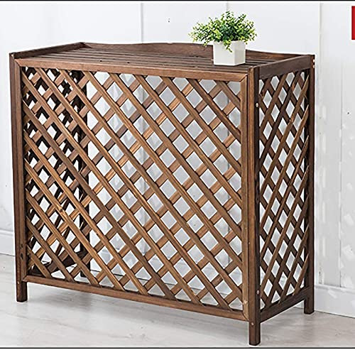 FGDIUCVN Holz-Klimaanlagen-Abdeckung, Blumenständer, Holz-Klimaanlagen-Gestell für den Außenbereich, Gitter, äußere Klimaanlagen-Abdeckung, Lamellen für Pflanzen-Lagerregal im Innenbereich/