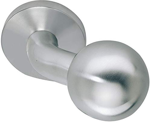 Türdrücker gekröpft ø 50mm - Türknauf auf Rosette, Gewinde M12, Türknopf rund, Edelstahl matt