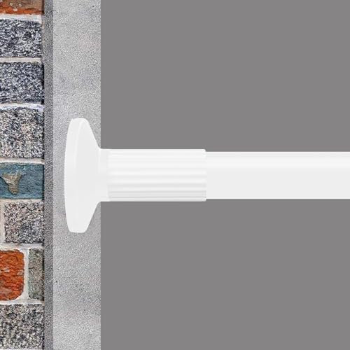 GOLDION Gardinenstange Multifunktionale Teleskopstange ohne Bohren 115-565cm Matt Weiß Ausziehbare Klemmbar Vorhangstange - Extra Lange Teleskopstange - für Trennwand, Vorhang und Balkon