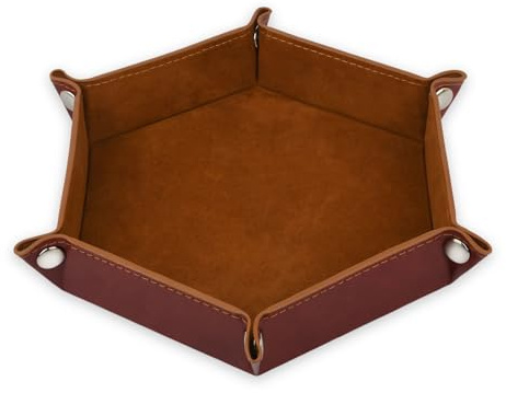ds. distinctive style Dice Holder Leather DND Dice Case Foldable Dice Tray Dungeons and Dragons Storage Tray for Tabletop Game