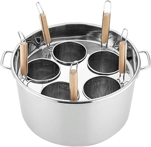 JYBNBBE Topf, Multifunktionstopf, Edelstahl Nudeltopf Mit Filter, Topf Mit Dämpfkorb Und Nudeleinsatz, Kocherset Mit Töpfen Mit Deckel