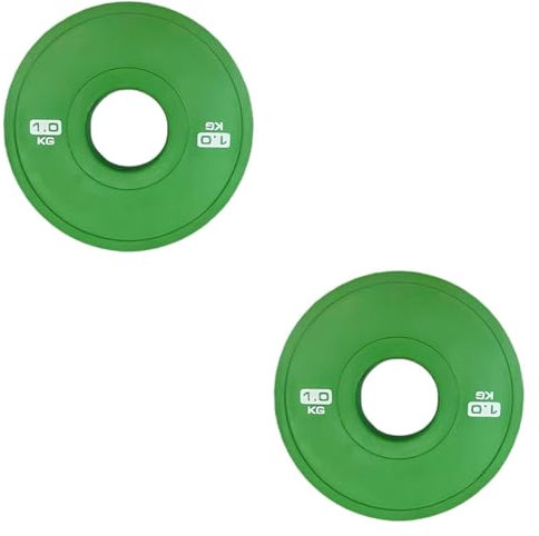 Dickly Change Plates for 2 -inch Dumbbell 2x Color -coded for Fitness Studios, 1kg Green