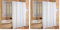 2 ur door - Rideau de Douche Extra Long en Tissu Polyester Blanc résistant à la moisissure et à la moisissure 180 x 220 cm (Lot de 2)