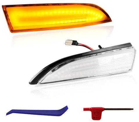 POPMOTORZ LED Spiegelblinker Blinker für Ford Fiesta Fiesta Mk7 B-Max mit Canbus Fehlerfrei 2835 SMD, 2 Stück