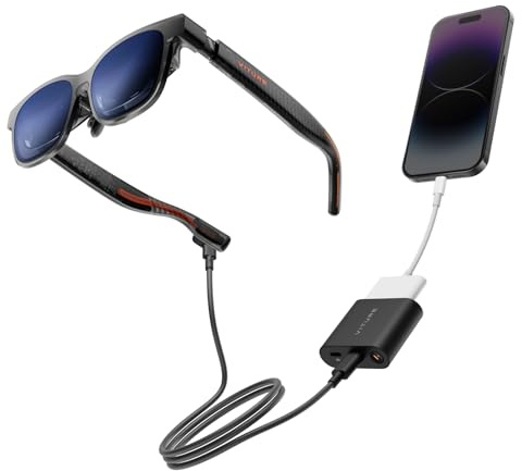 VITURE Luma Pro XR Glasses Large+HDMI XR Adapter for iPhone 14 & Earlier Models, Multiple Virtual Screens, Enhanced 3DoF & VR Video Support, Charge While Playing, Direct Play on PS/Xbx/Gaming Consoles