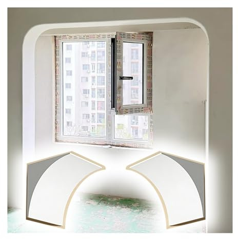 2 PCS Foam Rounded Arch Kit, DIY Paintable Door Arch Trim Easy Install, Minimalist Half Circle Door Decor for Entryway & Bedroom(28x30x30cm/11x11.8x11.8)
