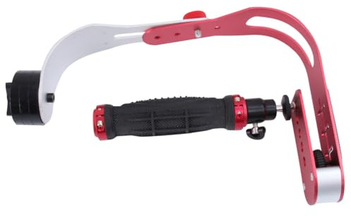 NUOBESTY Handheld Camera Stabilizer Bow-type Aluminum Alloy Video Stabilizer for Dslr and Dv Cameras Red Colour and Provides Smooth Accurate Motion for Traveling and Selfie