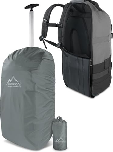 normani Trolley-Koffer 90L Ultra-Light | Reisetasche mit Rucksack-Funktion | inkl. Regenüberzug Farbe Anthrazit