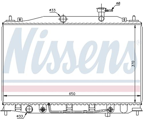 NISSENS Kühler Motorkühlung Kühler Wasserkühler Motorkühler Netzbreite 648mm Netzlänge 370mm Netztiefe 16mm 67503