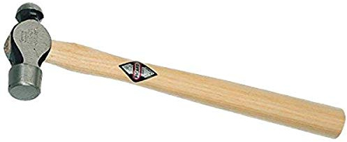 PICARD Schlosserhammer 0,25 lb | DIN 1041 | 260 mm | 190 g | Kugelhammer mit Hickory-Stiel | Englische Form | Hammer mit Kugel für Schlosser & Handwerk | Picard Hammer | Handwerkzeug