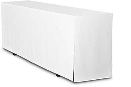 TexDeko 2er Pack Biertischhussen Premium 220 x 50cm Weiß für Bierzeltgarnitur | blickdichte Hussen für Festzeltgarnitur, strapazierfähig in Gastronomie-Qualität, EU-Produkt