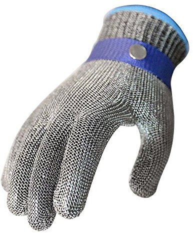duojin Sicherheits-Schnitt-Beweis-Stich-beständiger Edelstahl-Metallmaschen-Metzger-Arbeits-Handschuh M