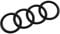Audi 8W9853742AT94 Zeichen Heckklappe Ringe Black Edition Emblem Blackline Logo schwarz (20.1 x 7.0 cm)