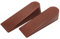 Select Hardware Anti Slip Door Stop | Non Scratch Rubber Wedge | Pack of 2 (Brown)