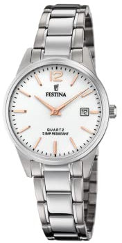 Montre FESTINA pour Femme F20509/2 Acero Clasico Boîtier en Acier Inoxydable Gris Bracelet en Acier Inoxydable Gris