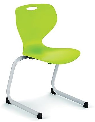 GIODICART Sedia Fissa My-Elle H 40 cm. Verde Lime Per Ambienti Scolastici Innovativi