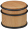 Relaxdays Butoir de Porte, en Lot de 4, Lourdes Portes & fenêtres, INOX & Caoutchouc, Aspect boisé, cale Haute, ∅ 9,5 cm, Marron