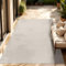 Paco Home Outdoor Teppich Flachgewebe Sisaloptik Modern Einfarbig meliert wetterfest & pflegeleicht Küchenteppich Ideal für Terrasse Balkon Garten, Grösse:200x280 cm, Farbe:Elfenbein