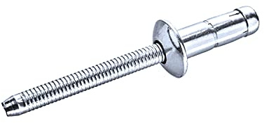GOEBEL® - 250 x Hochfeste Blindnieten Stahl (Ø x L) 6,4 x 10,5 mm mit Flachkopf - Niete mit gerilltem Nietdorn - Hochfeste Nieten - PREMIUM-LOCK