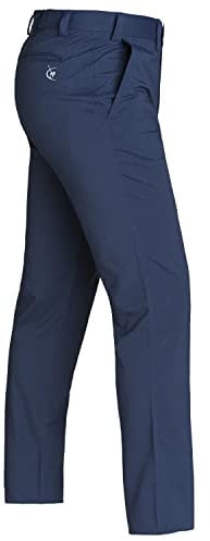 Harry Hall Men's Golf Trousers - Slim Fit, Grip Waistband, Stretch & Breathable Fabric - Quick Dry, Water Resistant Finish - Navy Blue 34S