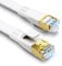 HUGIN CAT 8 Ethernet Cable 2M 2Pack, High Speed 40Gbps 2000MHz Flat Internet LAN Cable, Gigabit Network Patch Cord S/FTP with RJ45 Connector for X box/PS5/PS4/Switch/Modem/Router/PC(2m 2pack,white)