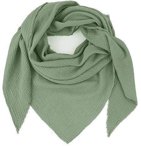 Gloop Damen XXL Strick Dreieck Schal Halstuch Baumwolle Dreieckstuch Musselin Ohne Kratze an Haut