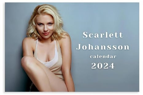 EYEZER Scarlett Johansson 2024 Kalender, Poster, Leinwand, Poster, Schlafzimmer, Dekoration, Sport, Landschaft, Büro, Raumdekoration, Geschenk, ungerahmt, 30 x 45 cm