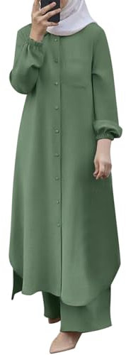 OUMSHBI Muslimische Robe Mit Hijab Muslimisches Kleid Mit Kapuze Abendkleidung Abaya Robe Islamische Kleider Gebetskleid Mit Hijabs Muslimische Kleidung Frauen Modern Damen Lang Kleid Muslim
