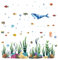 YunBey Wandtattoo Unter dem Meer Fisch Delphin Qualle Seetang Wandsticker Abnehmbar Wandtattoo Meer für Badezimmer Kinderzimmer Schlafzimmer Wanddeko