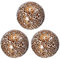 sourcing map 3Pcs Decorative Glass Balls 8cm Orbs Centerpiece Balls Mosaic Glass Ball Sphere for Decor Bowls Vases Dining Table Party, Dark Brown