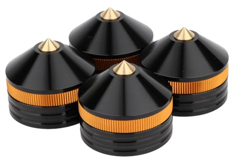 Rordigo 4 x Metal Spikes Cone Ground Foot Nail for Speaker Shoes Spike Shock Black